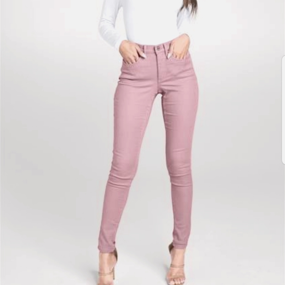 Soft Wear Mid Rise True Skinny Ankle Jeans in Color cavan pink rose - size 14